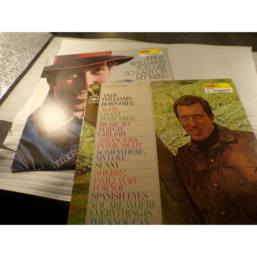 Andy Williams Vinyl Record Lot You Lay So Easy On My Mind Born Free Columbia LP